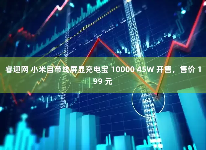 睿迎网 小米自带线屏显充电宝 10000 45W 开售，售价 199 元