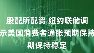 股配所配资 纽约联储调查显示美国消费者通胀预期保持稳定