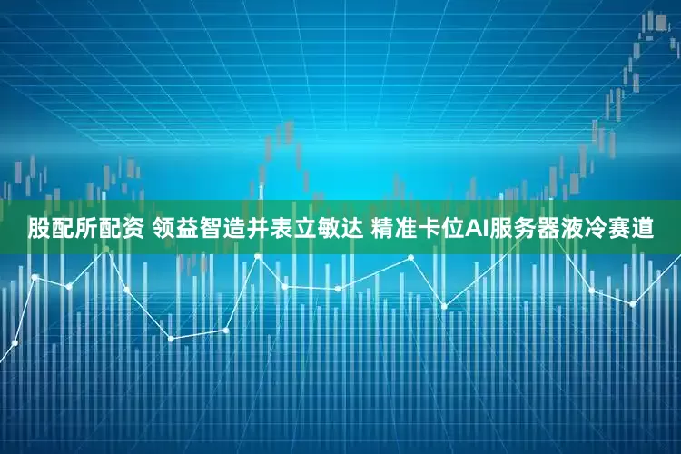 股配所配资 领益智造并表立敏达 精准卡位AI服务器液冷赛道